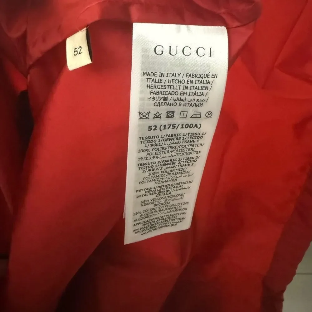 Brand new with tags Gucci Men's Navy and Red Windbreaker sz 52  us sz xl